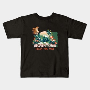 Adventure feeds the soul Kids T-Shirt